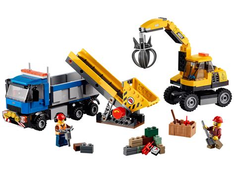 lego city mini excavator|lego city excavator and truck.